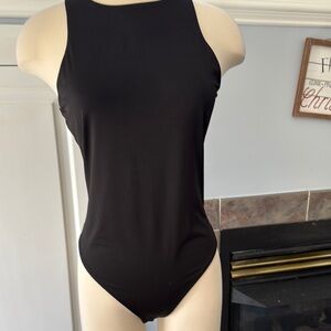Express Black Sleeveless Bodysuit